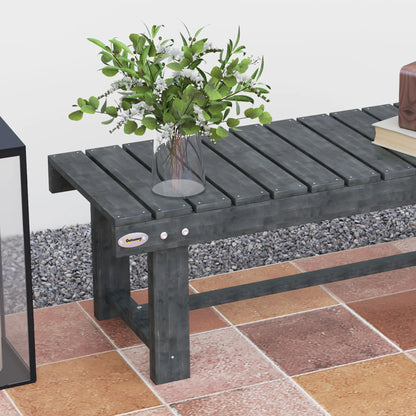 Outdoor Garden Bench, Fir Wood Stool, 43.25" x 15" x 13.75", Grey Outdoor Benches at Gallery Canada