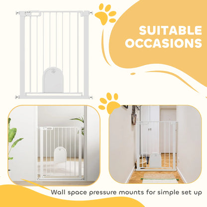 30"-32" Extra Wide Pet Gate, 35"H, Small Door, White Houses, Kennels & Pens at Gallery Canada