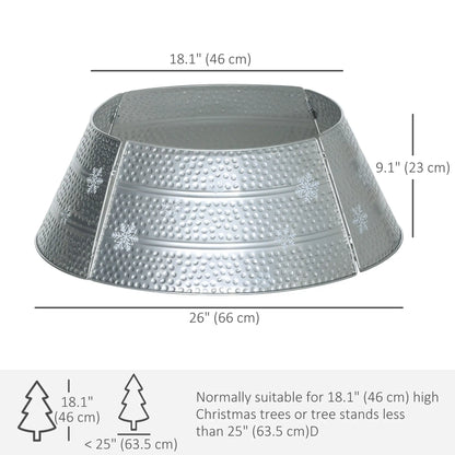 26" Christmas Tree Base Cover, Hollow Snowflake Pattern, Silver Christmas Trees at Gallery Canada