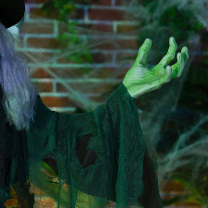 72 Inch Life Size Halloween Witch, Animated Decor with Sound, Motion Activated Halloween Decorations at Gallery Canada