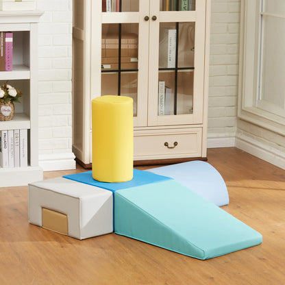 6 Piece Soft Play Equipment, 6-72 Months, Green, Yellow Baby Gym & Playmats at Gallery Canada