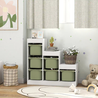 3 Layers Toy Storage Organizer, 6 Plastic Bins, Green Baby & Kids Storage at Gallery Canada