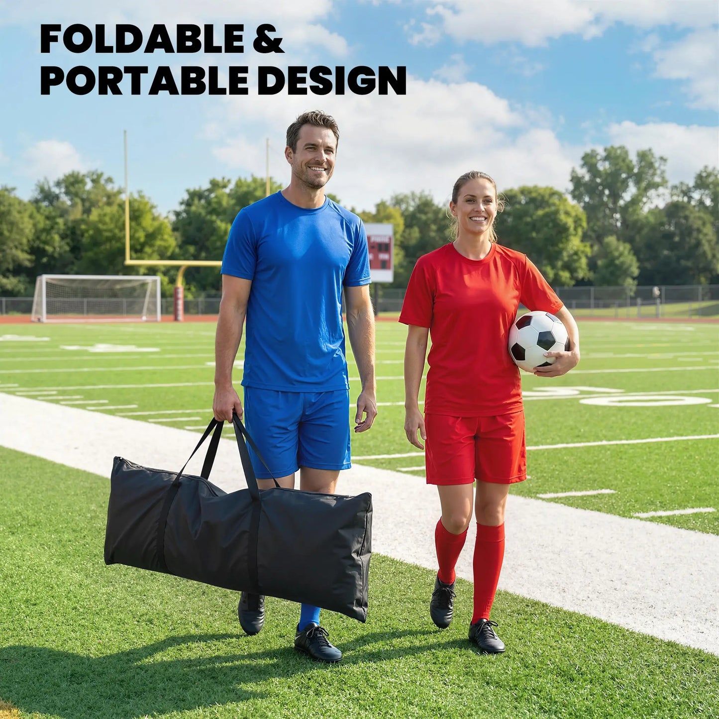 2-In-1 Portable Soccer Rebounder Net, Foldable, With Carry Bag Soccer at Gallery Canada