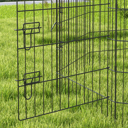 36 Inch Foldable Metal Pet Playpen, Dog Kennel Cage, 8 Panel