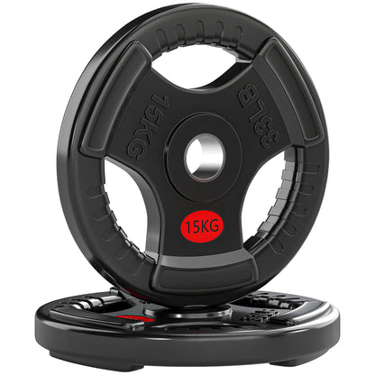 Weight Plates Set, 2-Inch Barbell Weights, 2 x 33lbs Dumbbells & Barbells Black at Gallery Canada