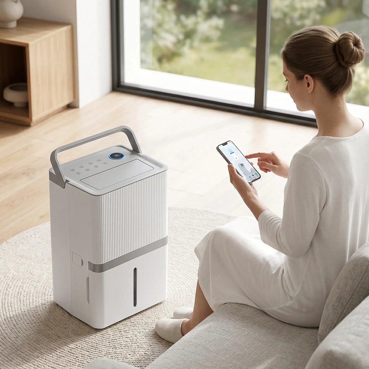 100 Pint Smart Dehumidifier, 5200 Sq Ft, WiFi, App Control