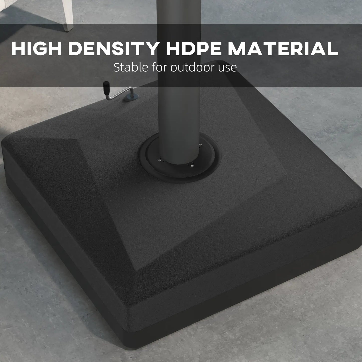 Heavy Duty Cantilever Umbrella Base, Liftable Wheel, Adjustable Foot Pads Umbrella Bases at Gallery Canada