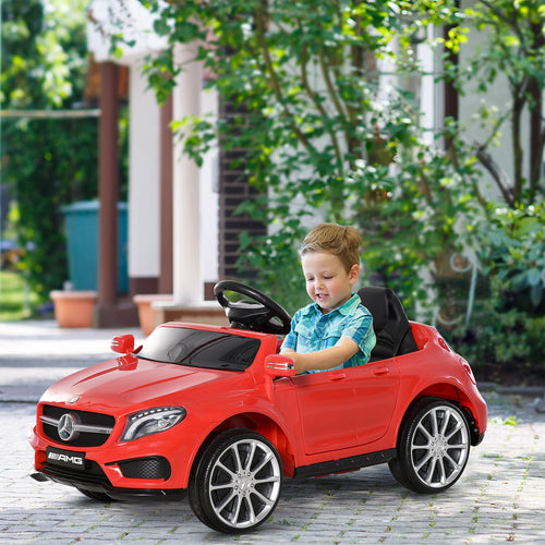 6V Kids Licensed Ride On Car Toy Battery Powered High/Low Speed with Headlight Music and Remote Control Red