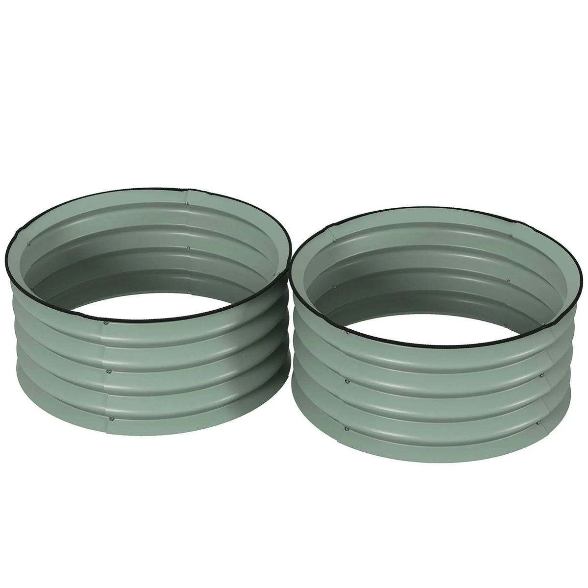Set of 2 Raised Garden Beds, Metal Planter Box, Easy Assembly, Green Raised Garden Beds Green at Gallery Canada