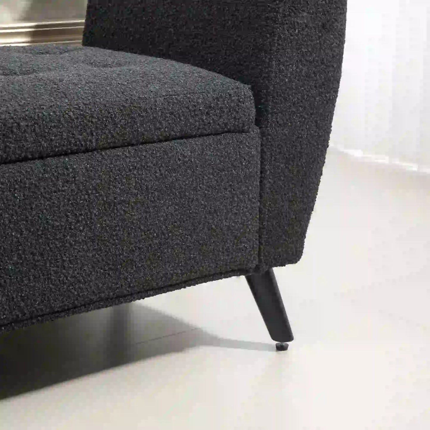 Upholstered Storage Bench with Arms, Modern Ottoman, Black Storage Ottomans & Benches at Gallery Canada