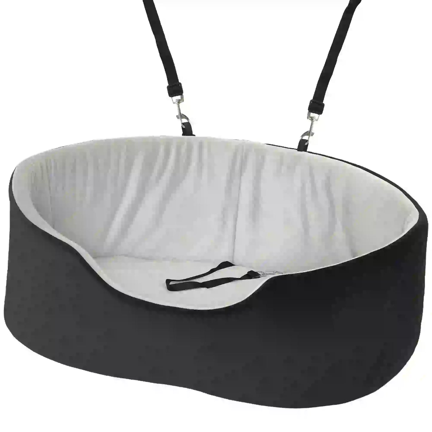 Dog Car Seat for Small Medium Pets, Detachable Washable Pet Bed with Cushion and Safety Belt, Black Elevated Dog Beds Black, Grey at Gallery Canada