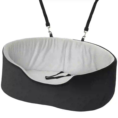 Dog Car Seat for Small Medium Pets, Detachable Washable Pet Bed with Cushion and Safety Belt, Black Elevated Dog Beds Black, Grey at Gallery Canada