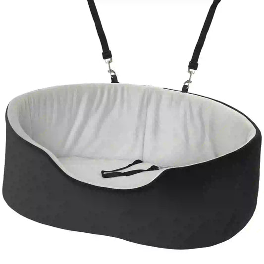 Dog Car Seat for Small Medium Pets, Detachable Washable Pet Bed with Cushion and Safety Belt, Black Elevated Dog Beds Black, Grey at Gallery Canada