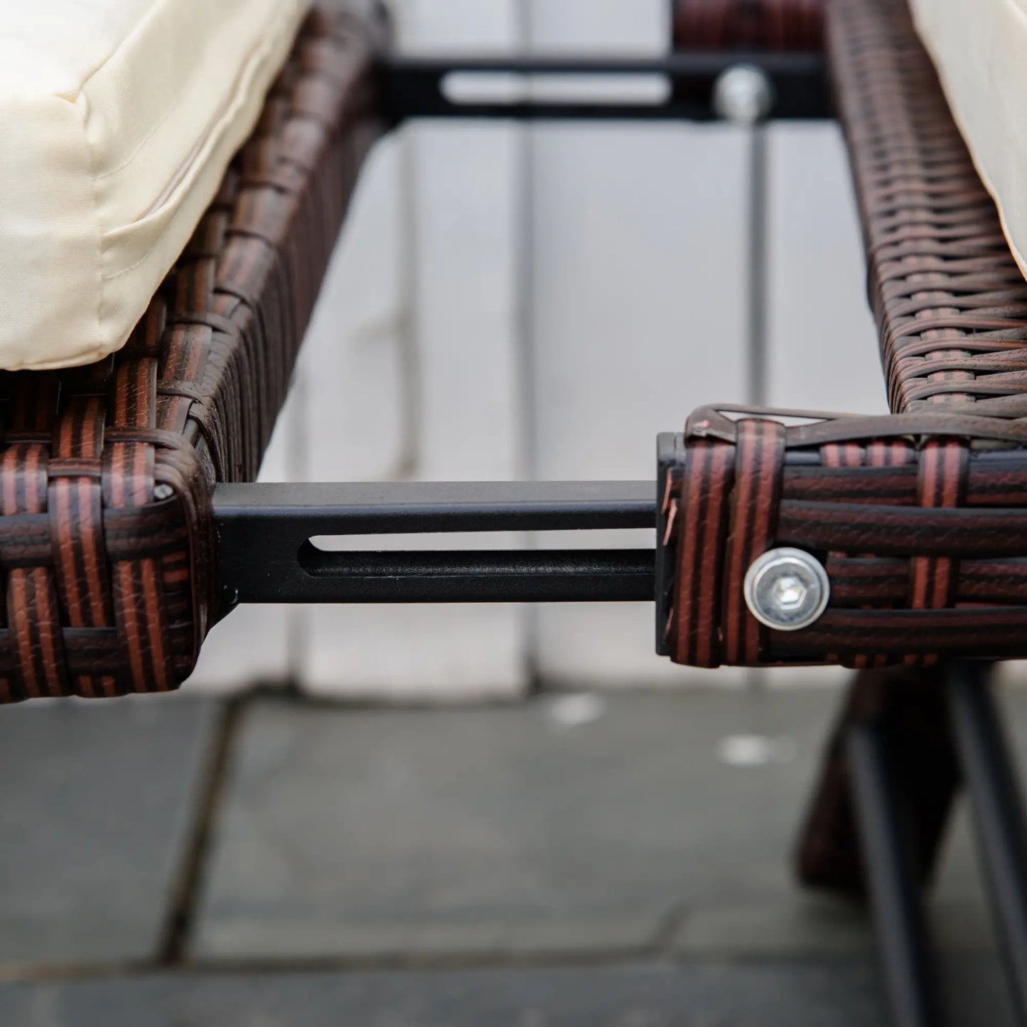 Convertible Rattan Sofa Bed, Chaise Lounge, Wicker Loveseat, Brown Patio Furniture Sets at Gallery Canada