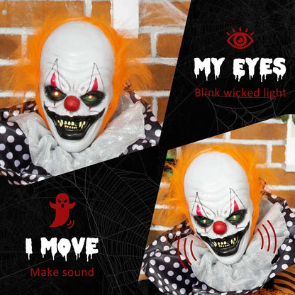 5ft Outdoor Halloween Decoration, Talking Circus Clown, Sound Motion Activated Halloween Decorations at Gallery Canada