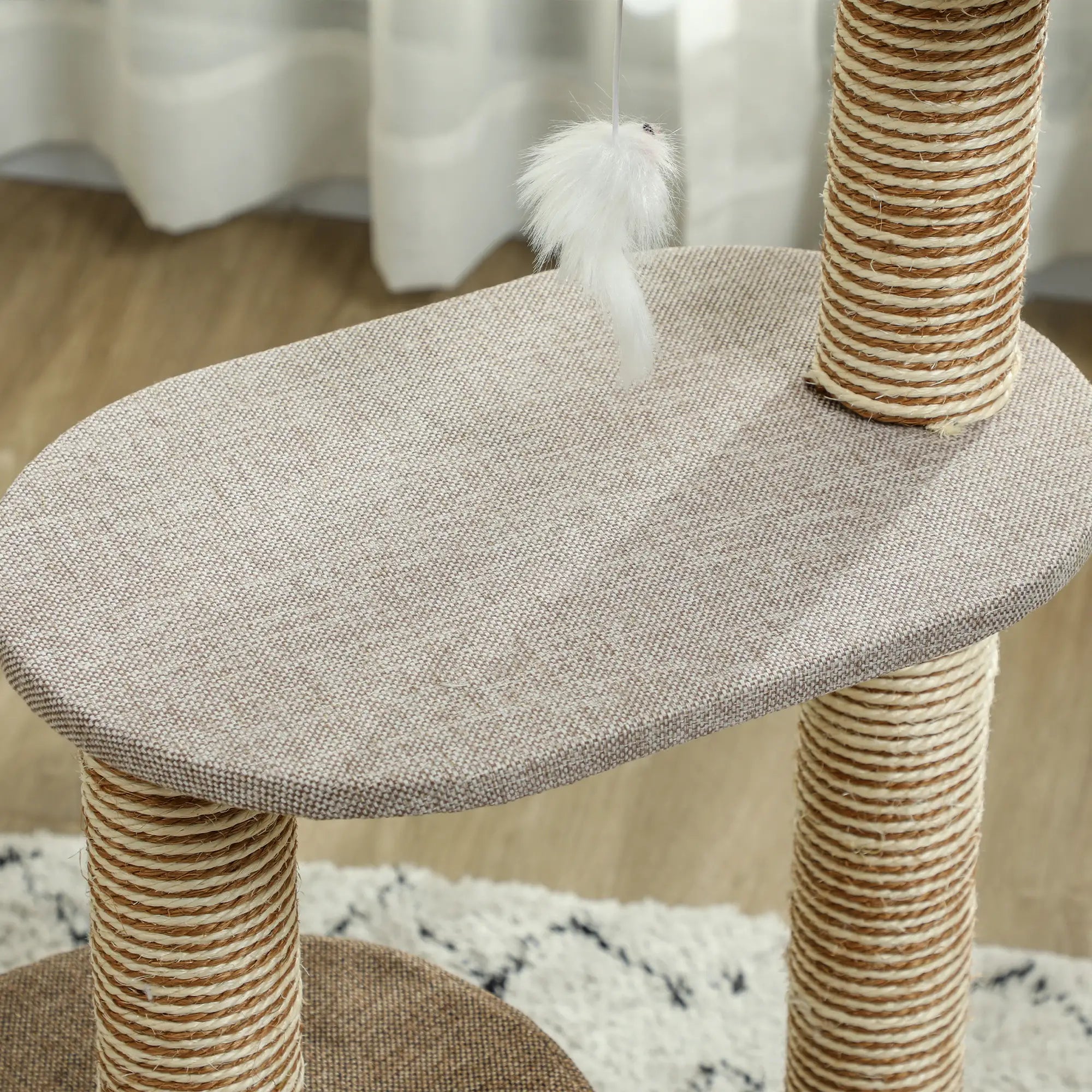 Cat Scratching Tree Post, Climbing Furniture with Toy, Brown Cat Posts at Gallery Canada