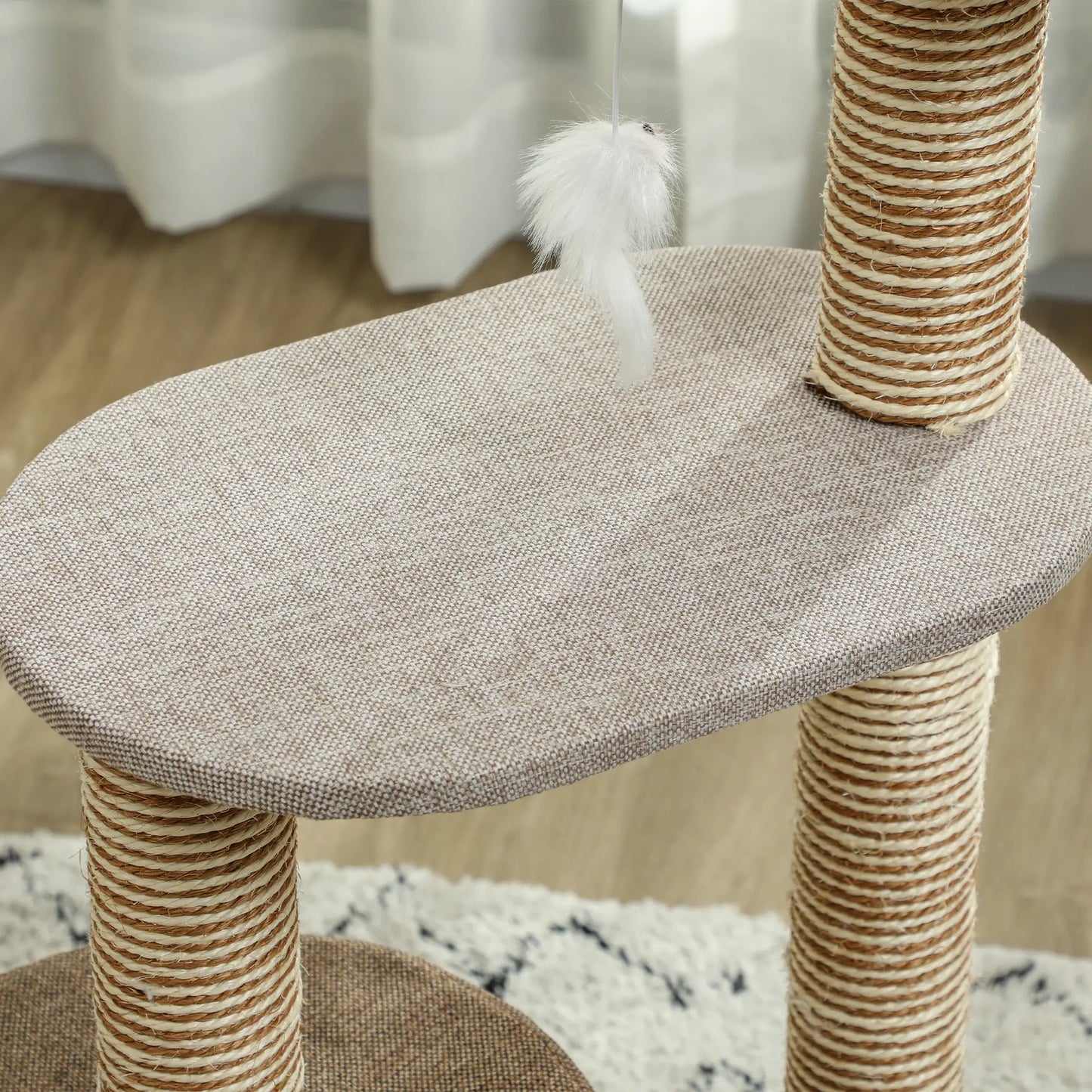 Cat Scratching Tree Post, Climbing Furniture with Toy, Brown Cat Posts at Gallery Canada