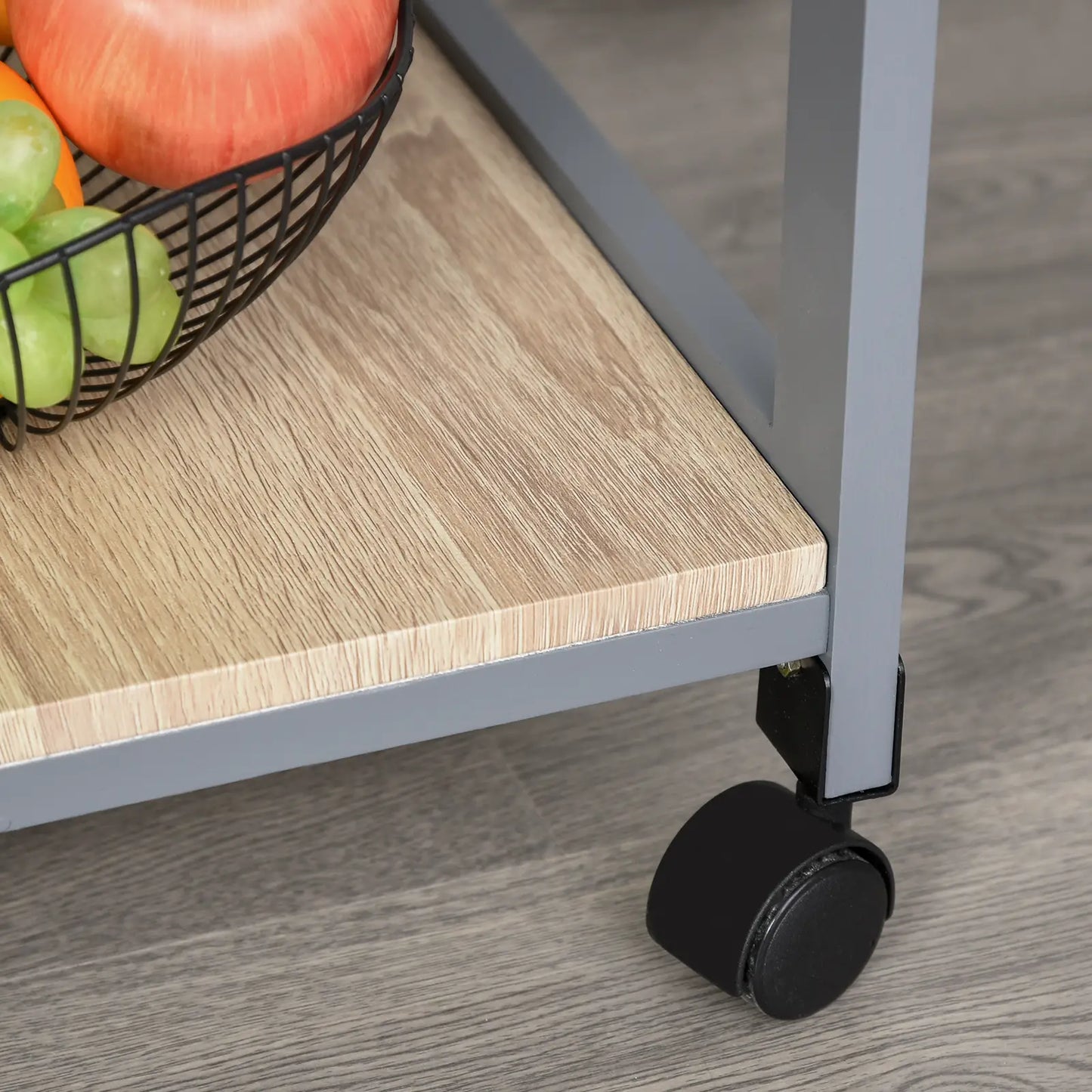 Kitchen Island Rolling Cart with Drawer, Grey Kitchen Islands & Kitchen Carts at Gallery Canada