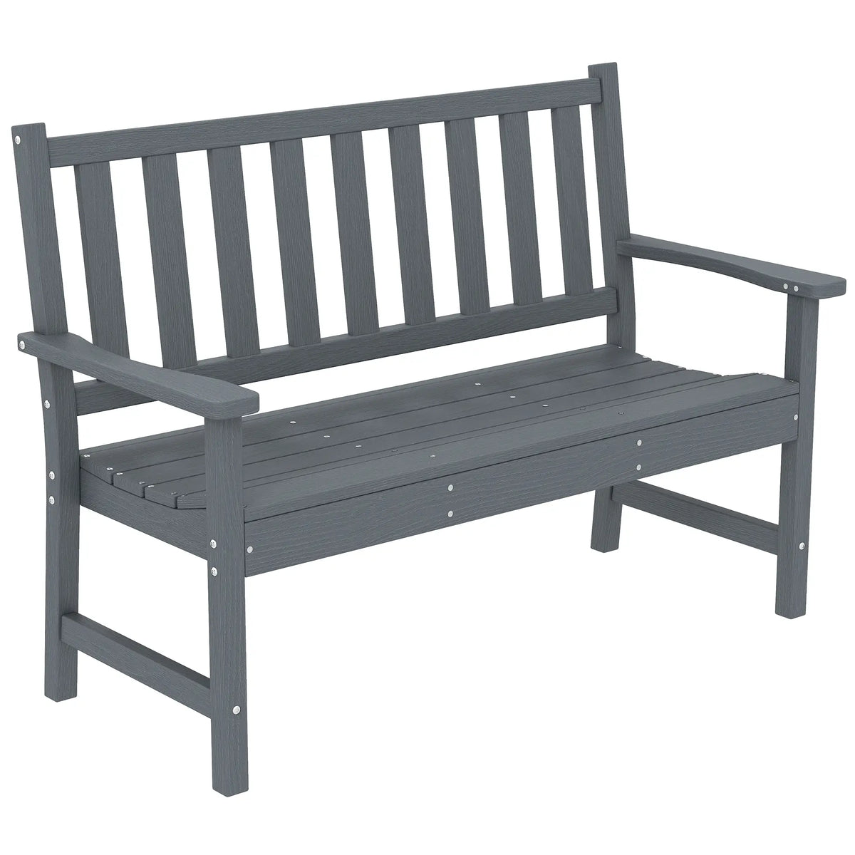 Outdoor Garden Bench, HDPE Weatherproof, 2-Person Seating Outdoor Benches at Gallery Canada