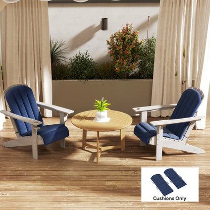 Set of 2 Patio Chair Cushions, High Back, High-Density Foam, Navy Blue Patio Chair Cushions at Gallery Canada
