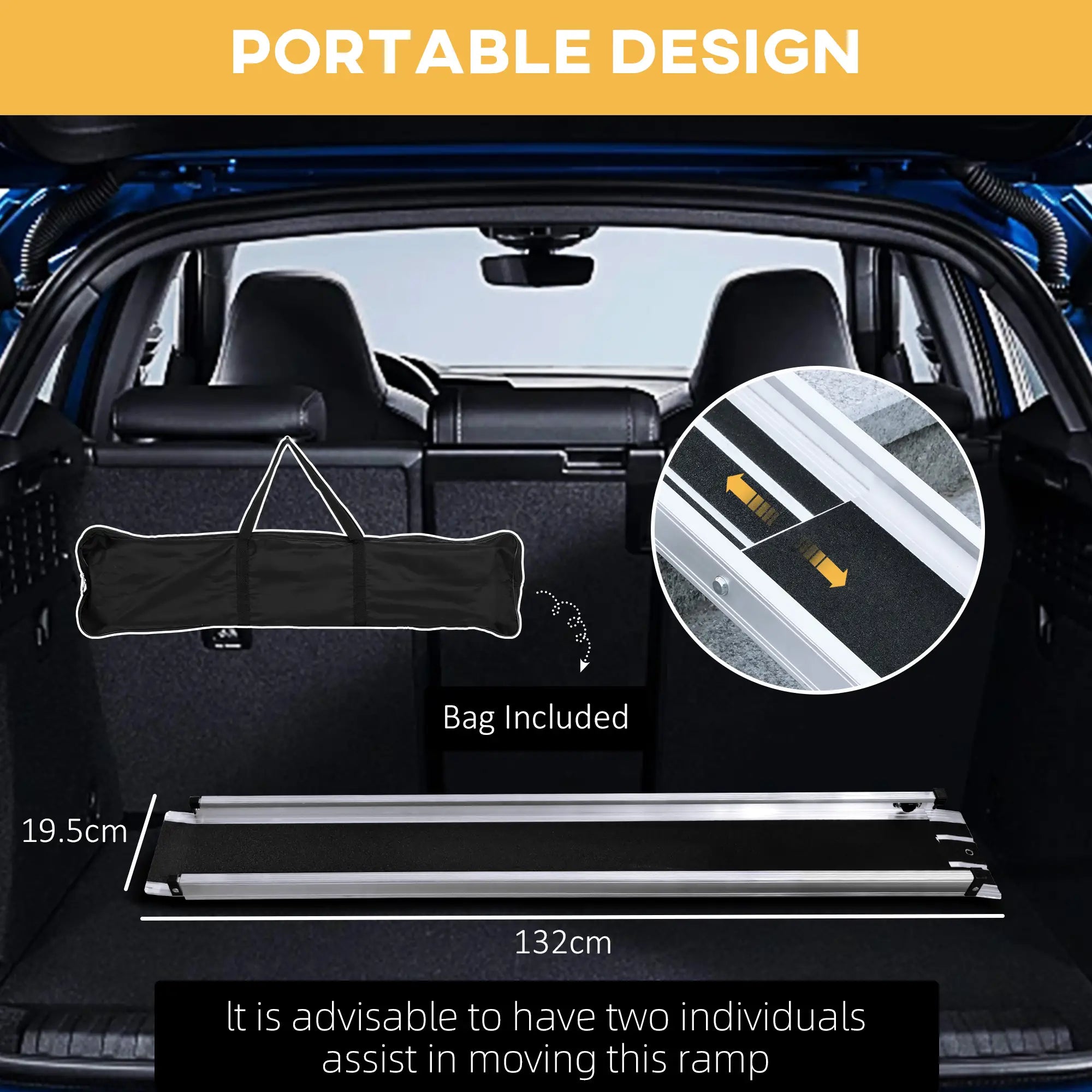 Telescopic Wheelchair Ramp, 8ft, 600 lbs, 2 Pack, Aluminum Knee Walker & Wheelchair Ramps at Gallery Canada
