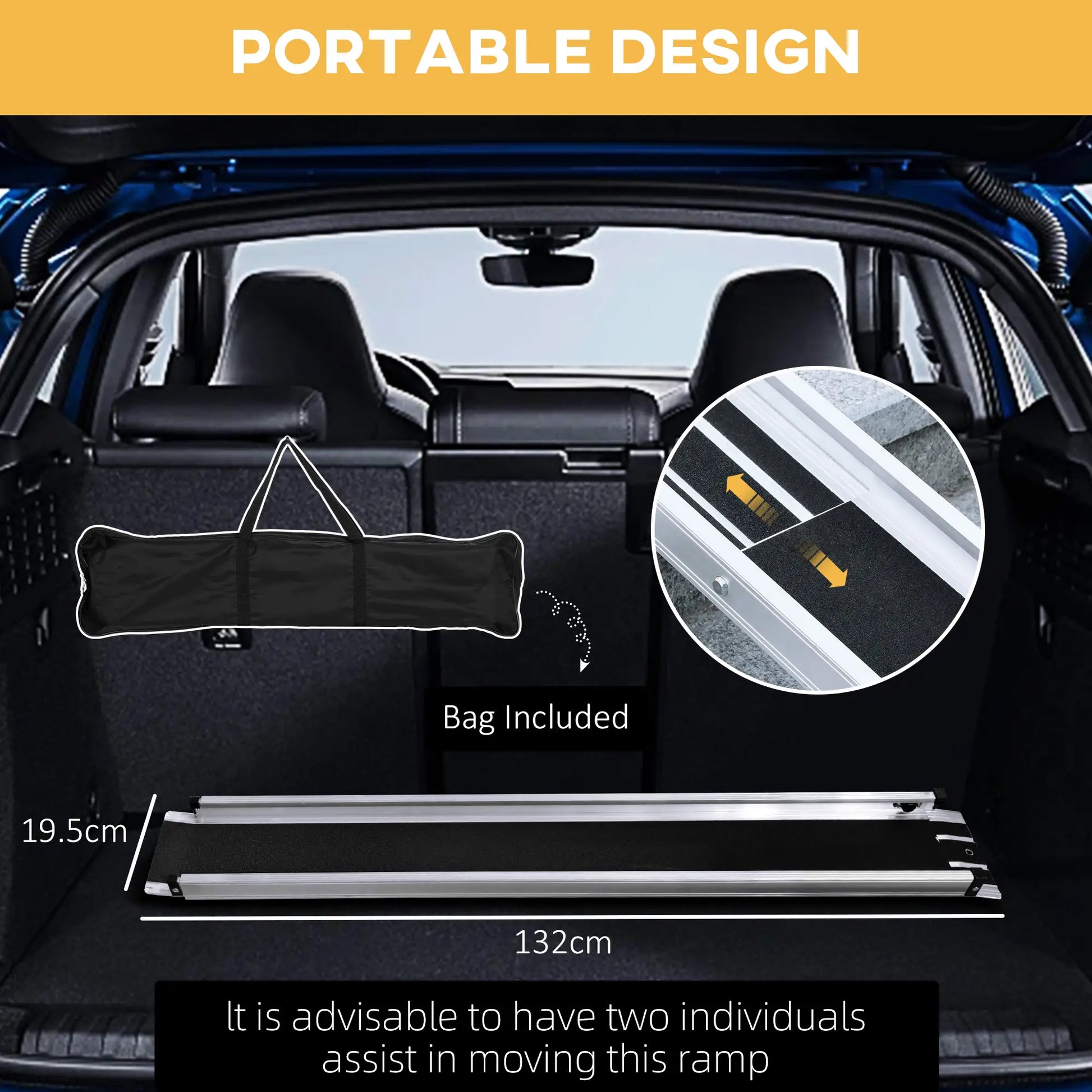 Telescopic Wheelchair Ramp, 8ft, 600 lbs, 2 Pack, Aluminum Knee Walker & Wheelchair Ramps at Gallery Canada