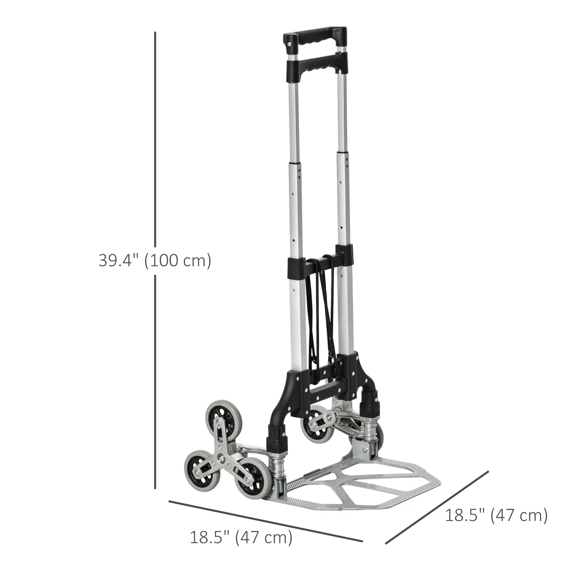 6-Wheels Stair Climber Hand Truck, Heavy Duty Folding Cart, 154lbs Capacity Folding Hand Trucks at Gallery Canada