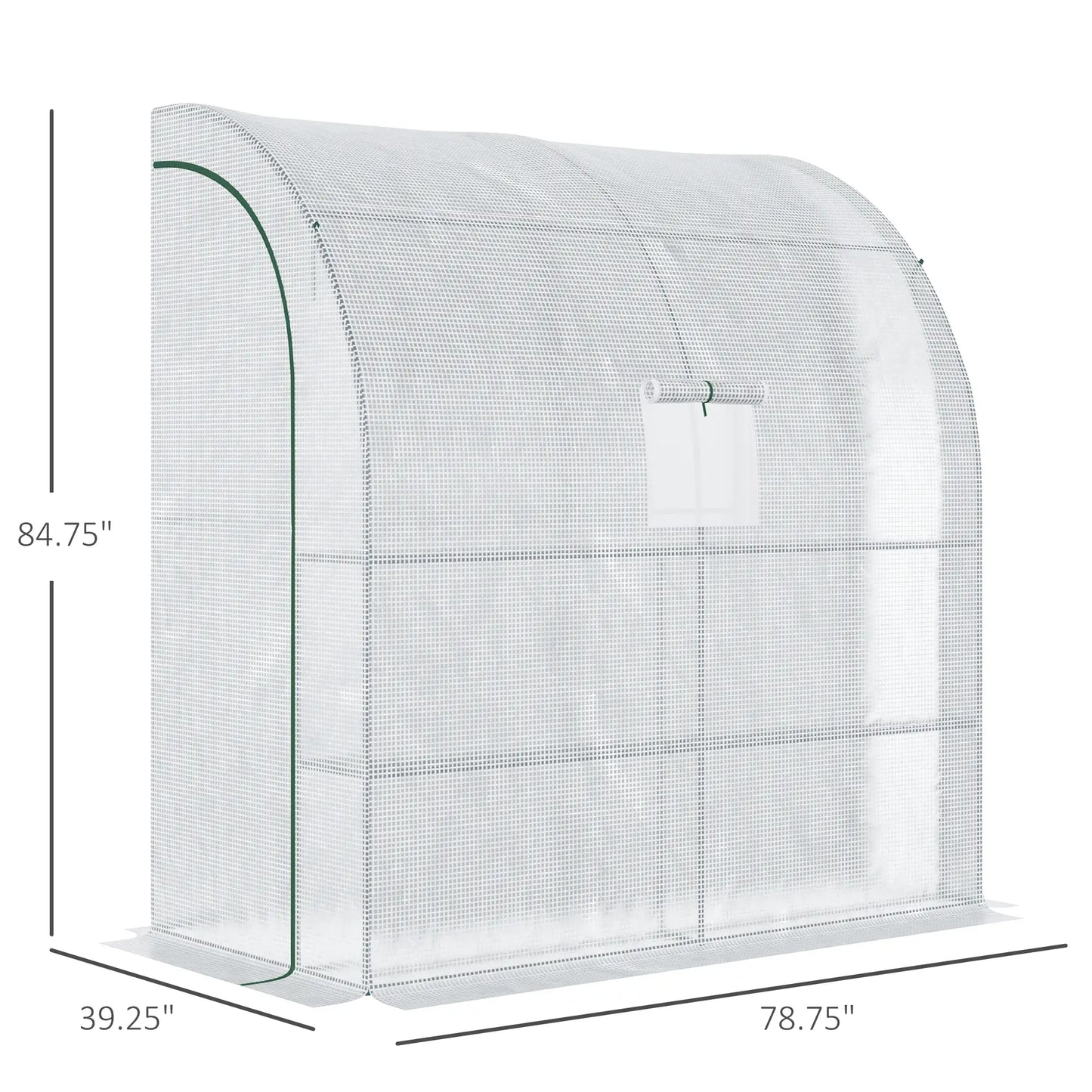 7' x 3' x 7' Walk-In Greenhouse, Roll-Up Mesh Windows, Zipper Door, White Walk In Greenhouses at Gallery Canada