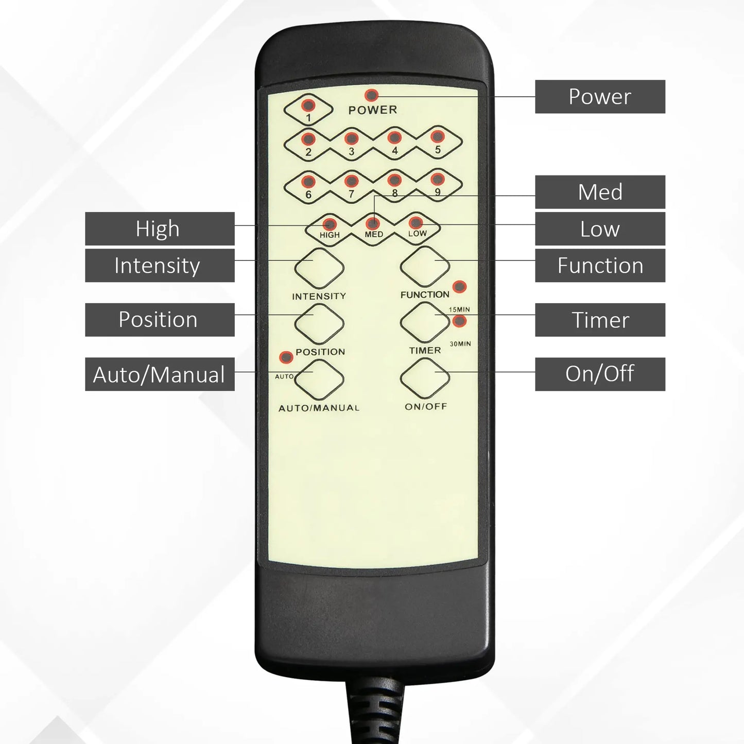 6 Point Vibrating Massage Office Chair High Back Executive Chair with Reclining Back, Swivel Wheels, Black Massage Chairs at Gallery Canada