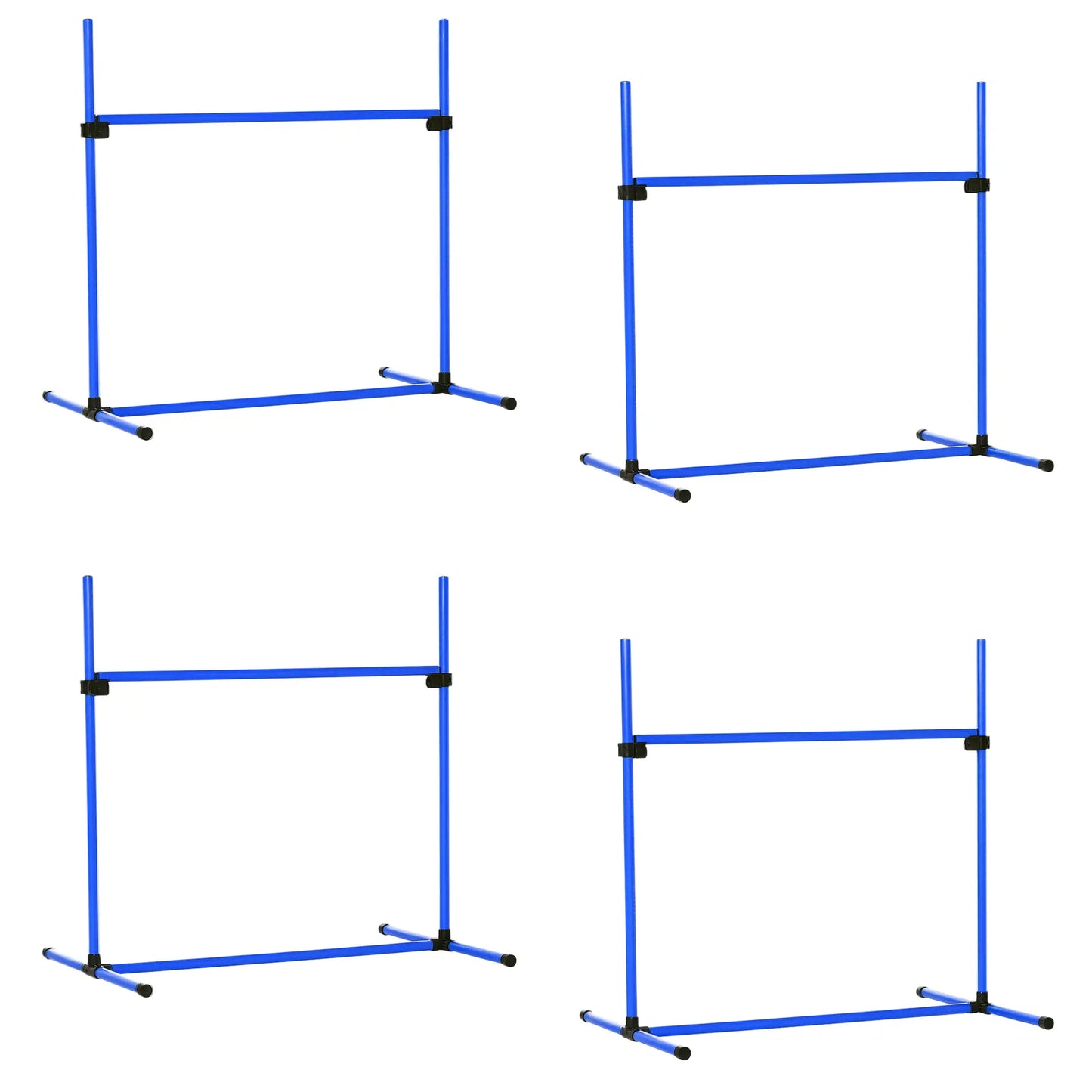 Dog Agility Training Set, 4 Adjustable Jump Bars, Exercise Kit, Blue Dog Agility Training Equipment Blue at Gallery Canada