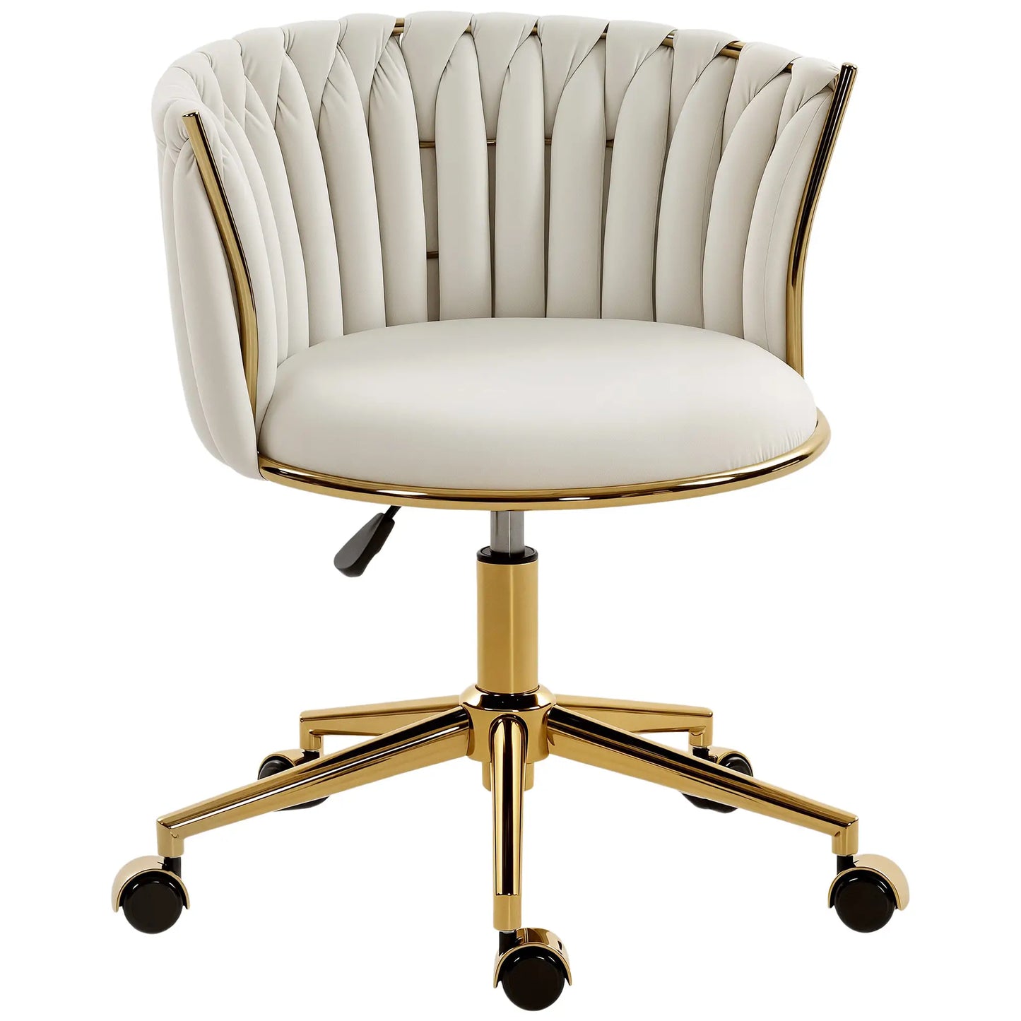 Office Chair, Vanity Chair, Adjustable Height, Rolling Wheels, Cream White Task Chairs at Gallery Canada