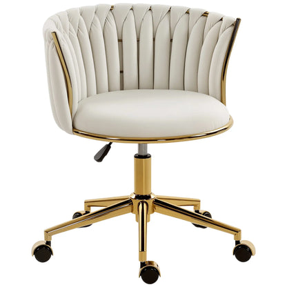 Office Chair, Vanity Chair, Adjustable Height, Rolling Wheels, Cream White Task Chairs at Gallery Canada