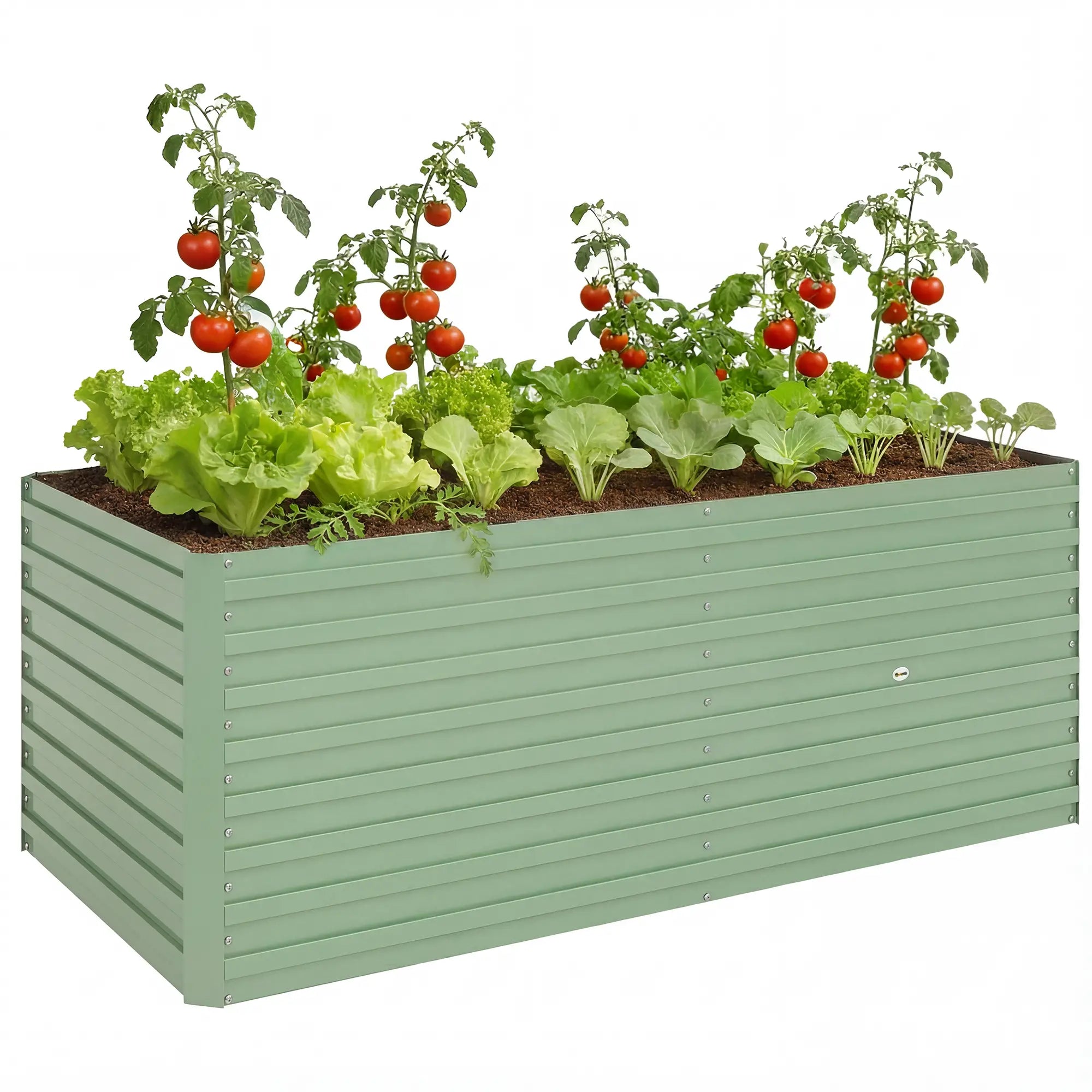 5' x 3' x 2' Raised Garden Bed, Galvanized Planter Box, Light Green Galvanized Planter Boxes at Gallery Canada