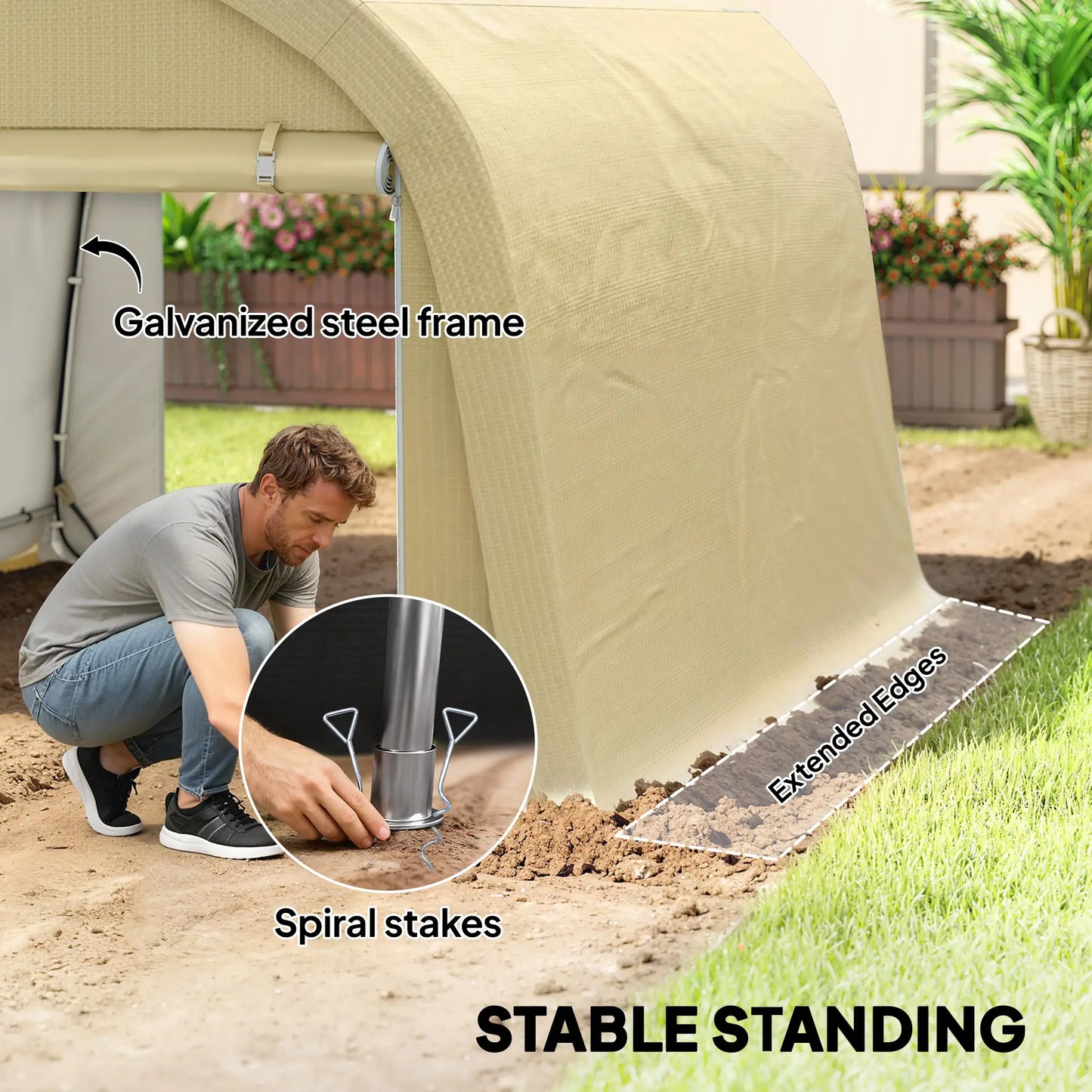 10' x 10' Outdoor Storage Tent, Heavy Duty Waterproof Portable Shed Portable Shed at Gallery Canada