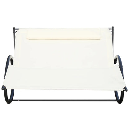 Double Chaise Lounger, Outdoor Hammock Chair, Cream White Lounger Chairs at Gallery Canada
