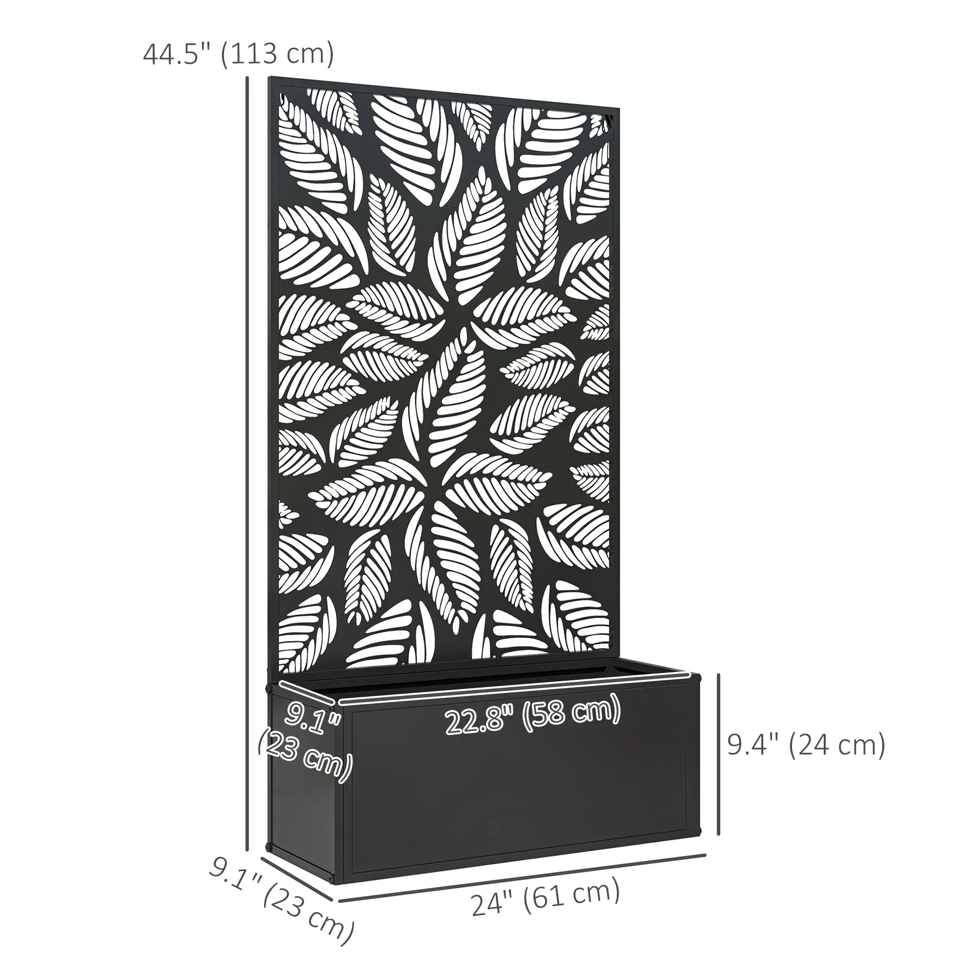 Metal Raised Garden Bed, Privacy Panel, Freestanding or Wall Mounted Planter Box Raised Garden Beds at Gallery Canada