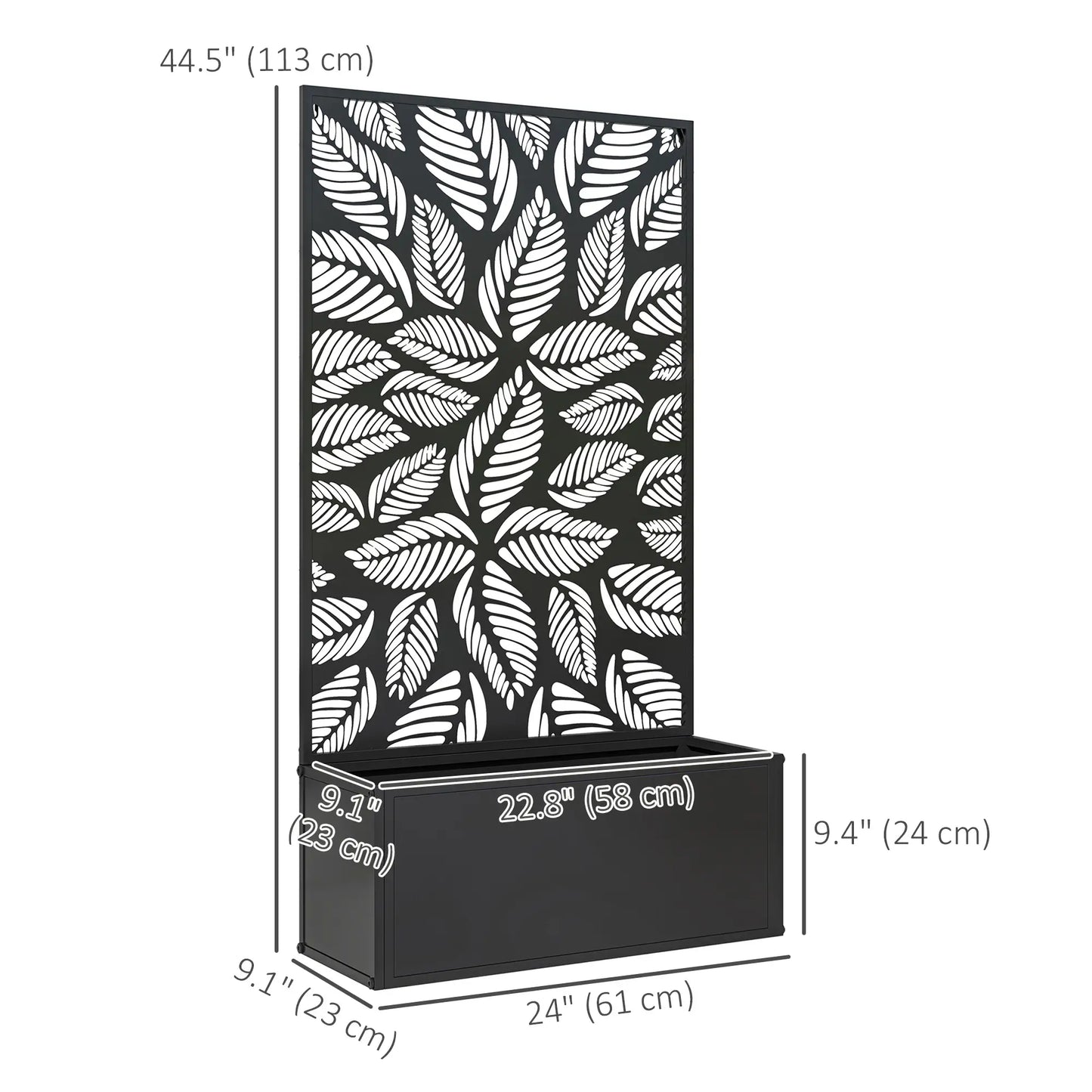 Metal Raised Garden Bed, Privacy Panel, Freestanding or Wall Mounted Planter Box Raised Garden Beds at Gallery Canada