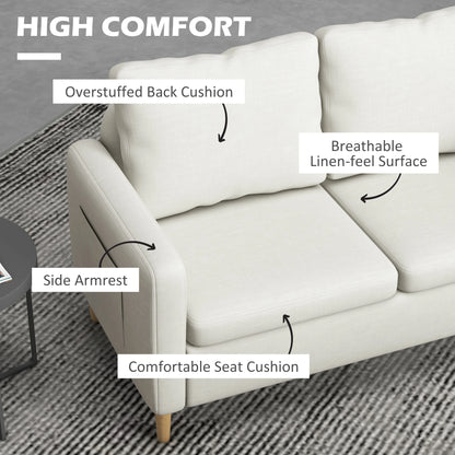 56" 2 Seat Sofa, Modern Love Seat, Upholstered Couch, White 2-Seater Sofas at Gallery Canada
