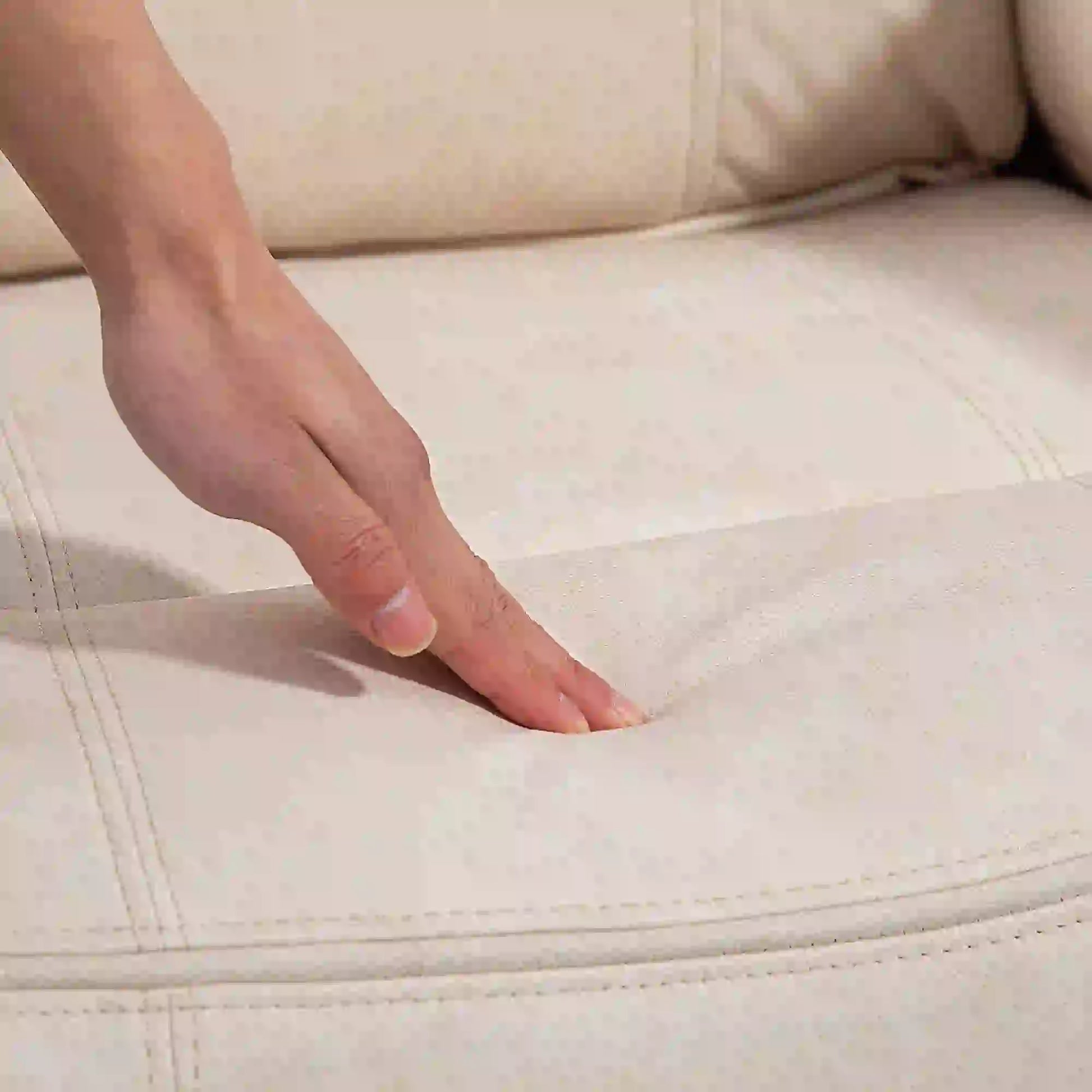 Manual Recliner Chair, Vibration Massage, Side Pockets, Microfibre, Cream White Sofas & Reclining Chairs at Gallery Canada