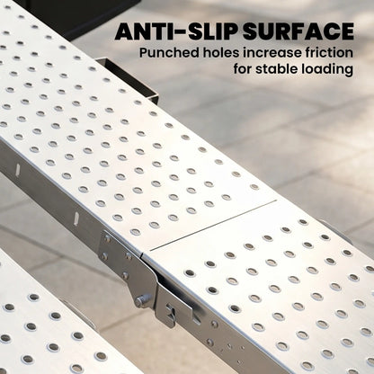 Folding Loading Ramps, 70.9" x 10", 880 lb, Silver