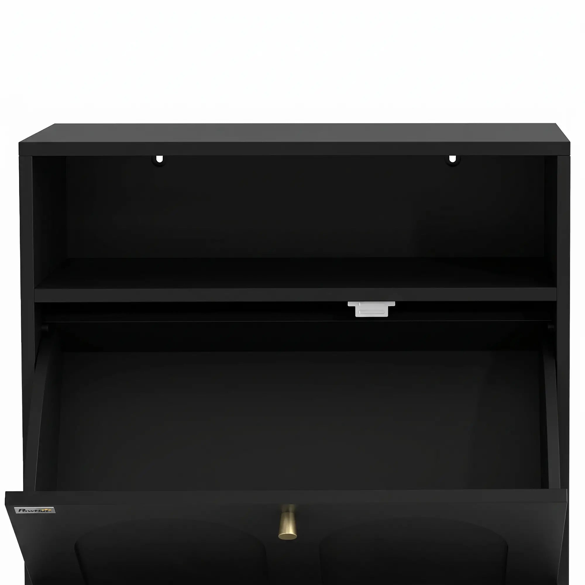 Dog Feeding Station, Food Storage Cabinet, 2 Elevated Bowls, Black Dog Bowls at Gallery Canada