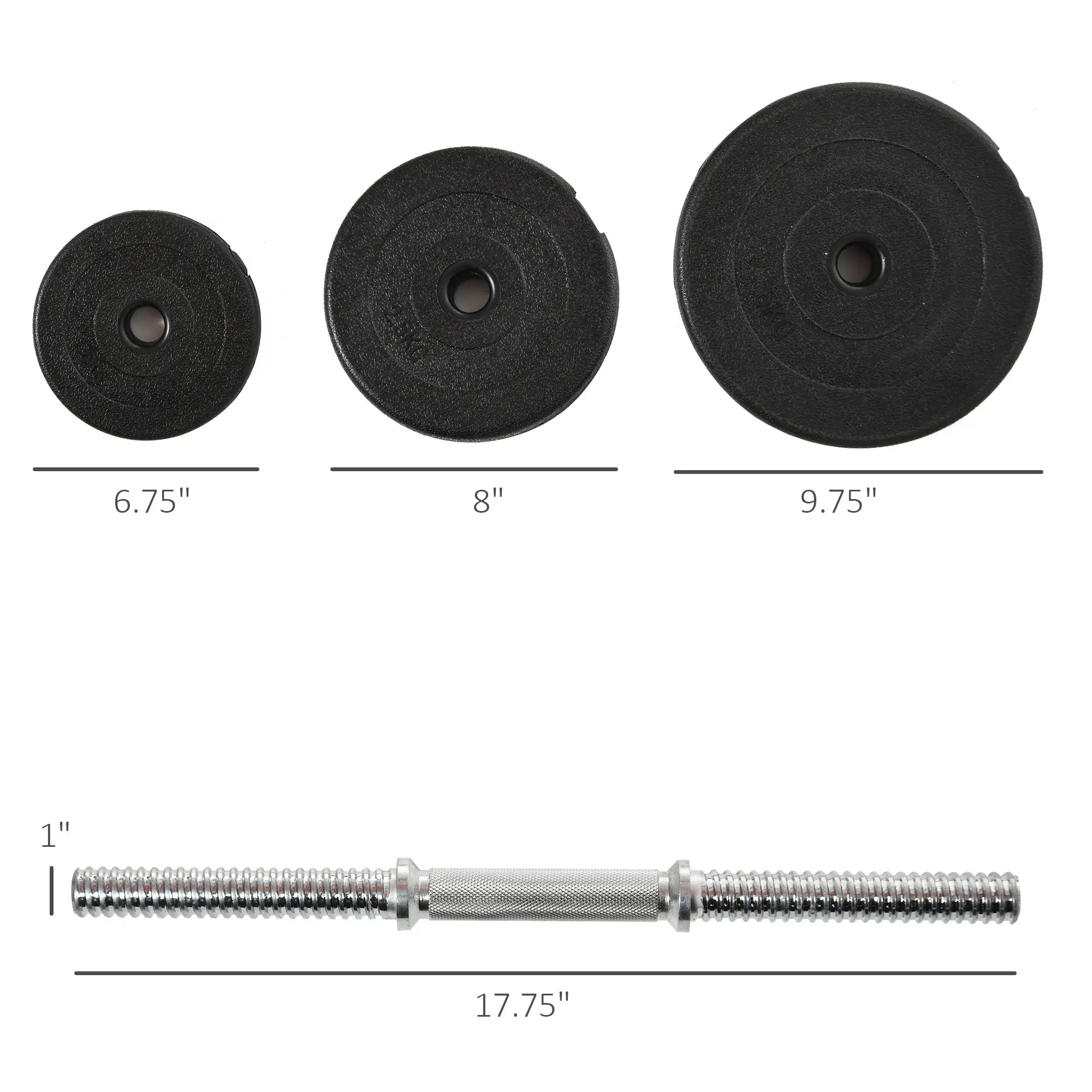 Adjustable 2 x 44lbs Dumbbell Set, Fitness Training, Black Dumbbells & Barbells at Gallery Canada