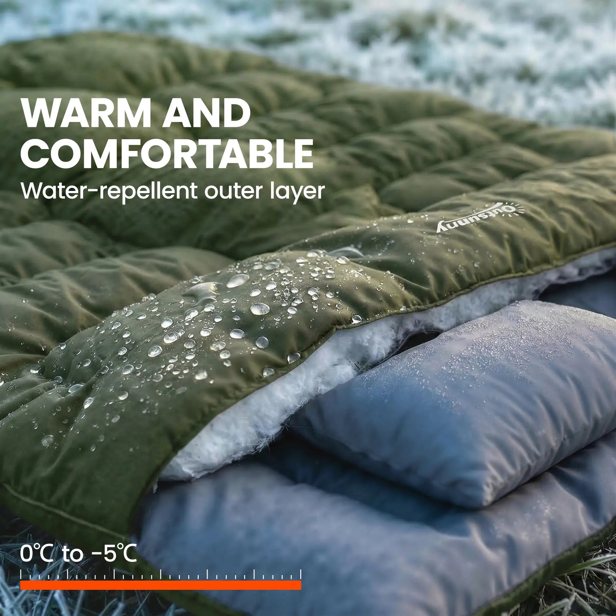 Queen Size, Double Sleeping Bag For Adults, Cold Weather, Green Camping Cots at Gallery Canada