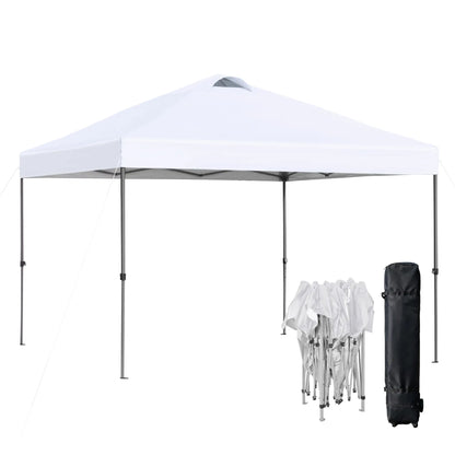 10' x 10' Pop Up Canopy Tent, Airy Top Vents, Wheeled Carry Bag, White Pop Up Canopies at Gallery Canada