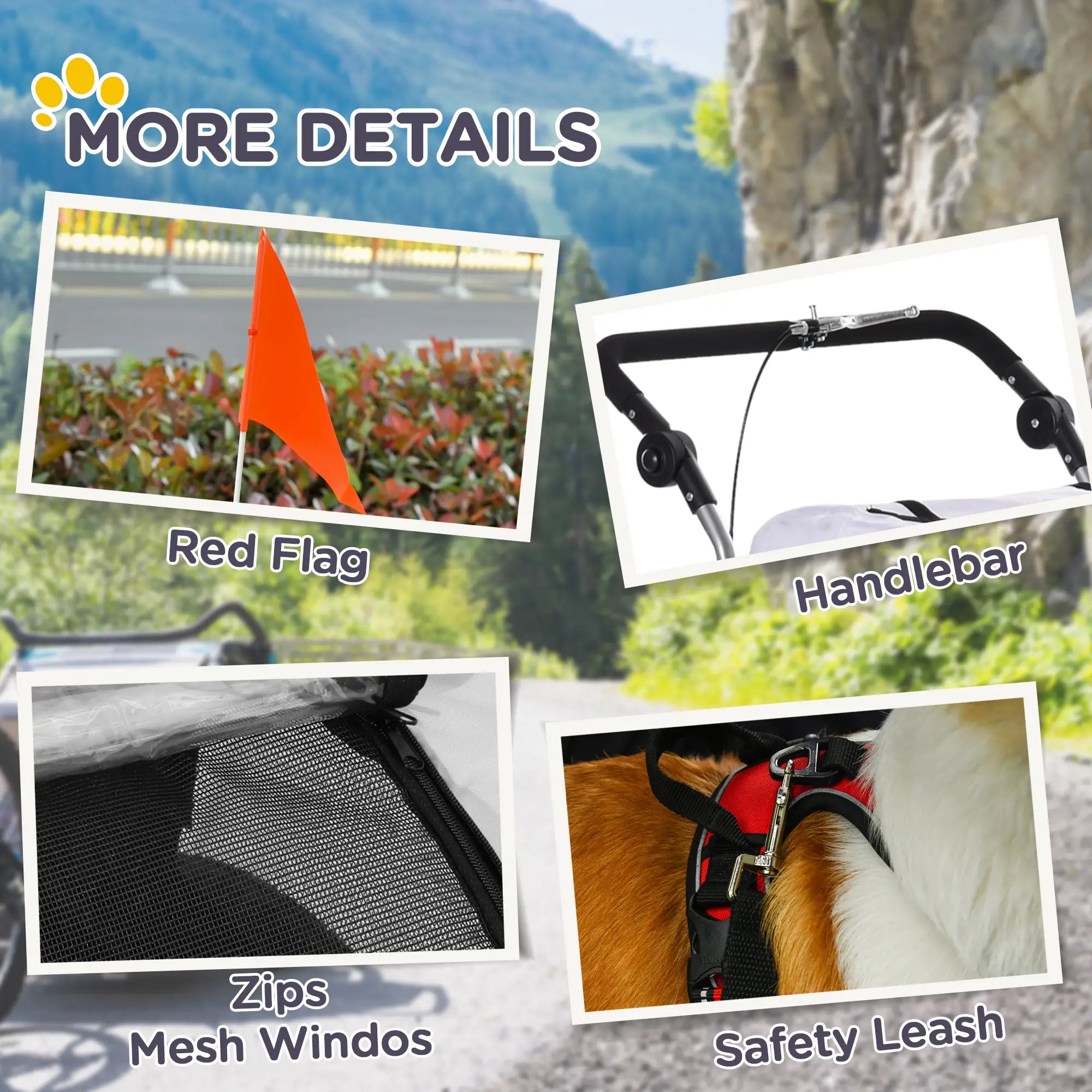 Elite II Dog Bike Trailer, 2-In-1 Pet Stroller, White Dog Bike Trailers & Strollers at Gallery Canada