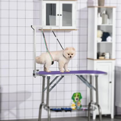 Adjustable Pet Grooming Arm With Clamp, Haunch Holders, Grooming Loop, Sliver Dog Grooming Tables at Gallery Canada