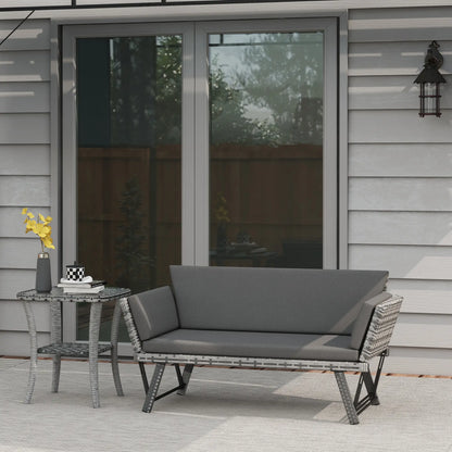 Convertible Wicker Patio Chaise Lounge, Grey Patio Furniture Sets at Gallery Canada