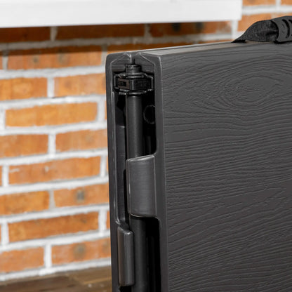 Foldable Patio Dining Table for 4, Adjustable Height, Dark Grey Patio Dinning Tables at Gallery Canada