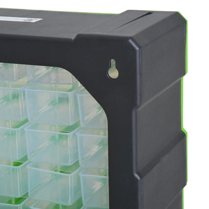 Plastic 39 Drawer Organizer, Wall Mount Storage Cabinet, 2, Green Tool Organizers at Gallery Canada