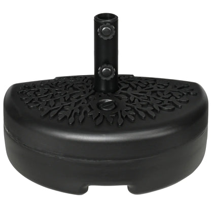 Half Round Umbrella Base, 40lb Water or 46lb Sand, Black Umbrella Bases at Gallery Canada